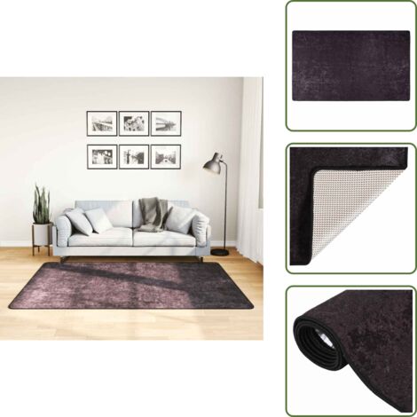 The Living Store Tappeto Lavabile 120x180 cm Antracite - Tappeto antiscivolo