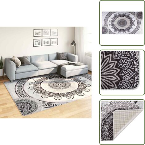 The Living Store Tappeto Lavabile 190x300 cm Multicolore - Tappeto antiscivolo