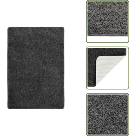 The Living Store Tappeto Shaggy Grigio Scuro 120x170 cm Antiscivolo - Tappeto antiscivolo