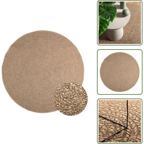 The Living Store Tappeto ZIZUR 160 cm Aspetto Iuta per Interni ed Esterni - Tappeto da esterno
