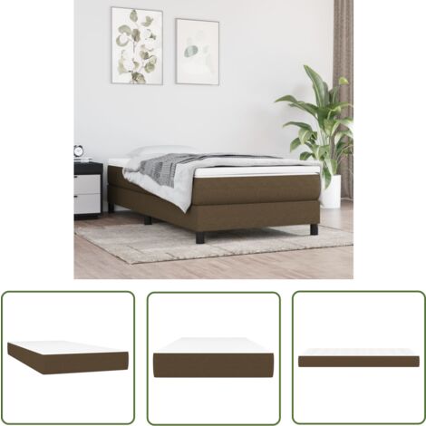The Living Store Taschenfederkernmatratze Dunkelbraun 90x190x20 cm Stoff - Taschenfederkernmatratze - Matratze - Doppelbettmatratze - Schlafkomfort - Schlafsystem