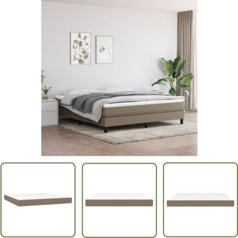 The Living Store Taschenfederkernmatratze Taupe 180x200x20 cm Stoff - Taschenfederkernmatratze - Matratze - Doppelbettmatratze - Bettwäsche - Schlafsystem