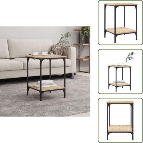 The Living Store Tavolino da Salotto Rovere Sonoma 40x40x55 cm Legno Multistrato - Tavolino in legno