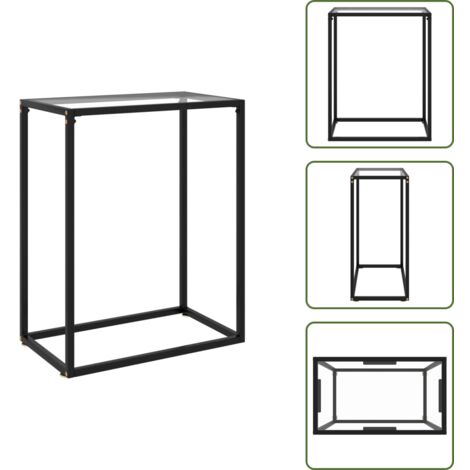 The Living Store Tavolo Consolle Trasparente 60x35x75 cm in Vetro Temperato - Tavolo in vetro temperato