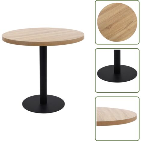 The Living Store Tavolo da Bistrot Marrone Chiaro 80 cm in MDF - Tavolo in MDF