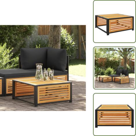 The Living Store Tavolo da Giardino 68x68x30 cm in Legno Massello di Acacia - Tavolo in legno