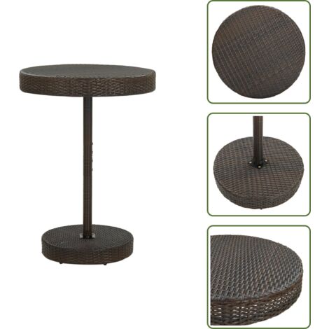 The Living Store Tavolo da Giardino Marrone 75,5x106 cm in Polyrattan - Tavolo in rattan