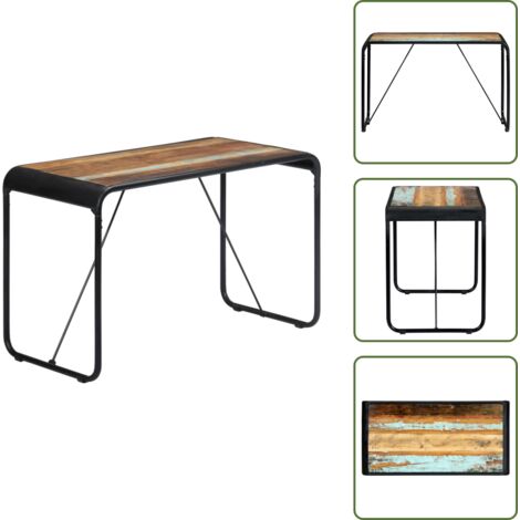 The Living Store Tavolo da Pranzo 118x60x76 cm in Legno Massello di Recupero - Tavolo vintage