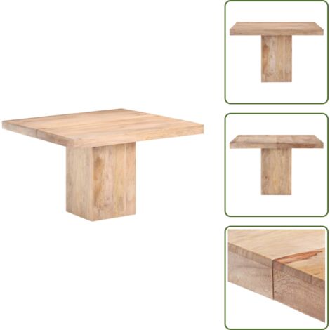 The Living Store Tavolo da Pranzo 120x120x77 cm in Legno Massello di Mango - Tavolo da pranzo mango