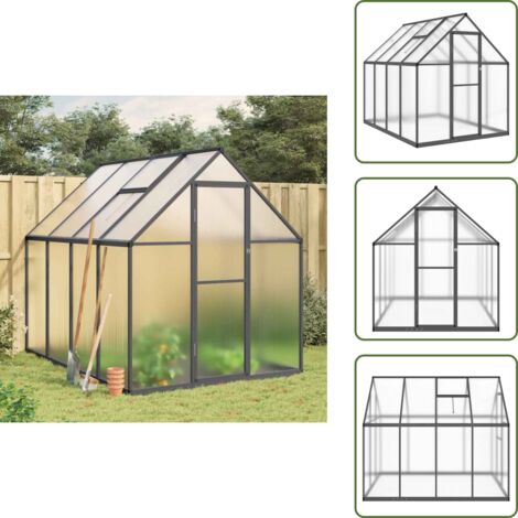The Living Store Telaio Serra con Base Antracite 224x169x195 cm in Alluminio - Telaio in alluminio