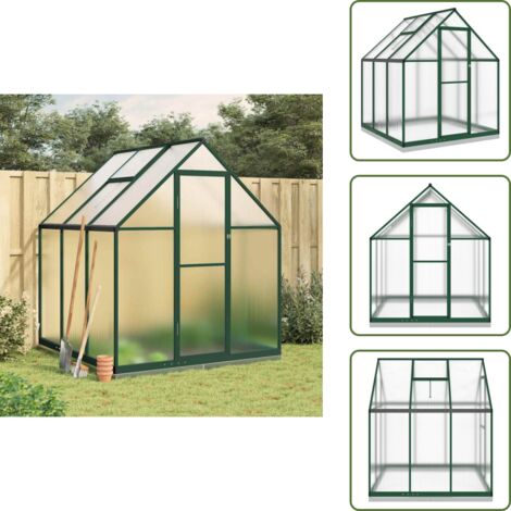 The Living Store Telaio Serra con Base Verde 169x169x202 cm in Alluminio - Telaio serra