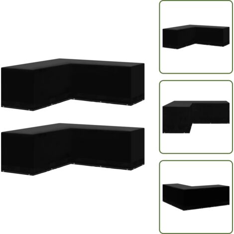 The Living Store Teli per Mobili da Giardino 2 pz a L 12 Occhielli 250x250x90 cm - Protezione per mobili da giardino