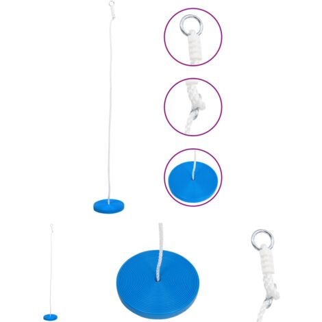 The Living Store Tellerschaukel 180 cm Blau - Schaukeln