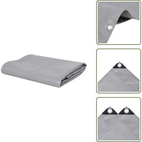 The Living Store Telone 650 g/m² 5x6 m Grigio - Telone per auto