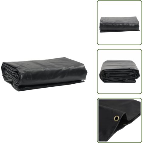 The Living Store Telone Antracite 1,5x6 m 650 g/m² - Telone in PVC
