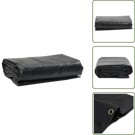 The Living Store Telone Antracite 4x5 m 650 g/m² - Telone per mobili da giardino