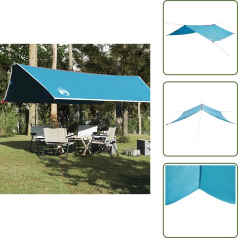 The Living Store Telone da Campeggio Blu 500x294 cm Impermeabile - Impermeabile