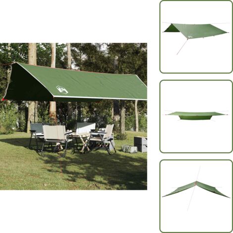 The Living Store Telone da Campeggio Verde 500x294 cm Impermeabile - Impermeabile