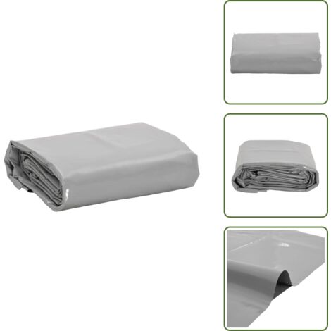 The Living Store Telone Grigio 4x4 m 650 g/m² - Copertura per mobili da giardino