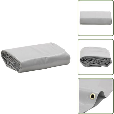 The Living Store Telone Grigio 5x5 m 650 g/m² - Telone per mobili da giardino