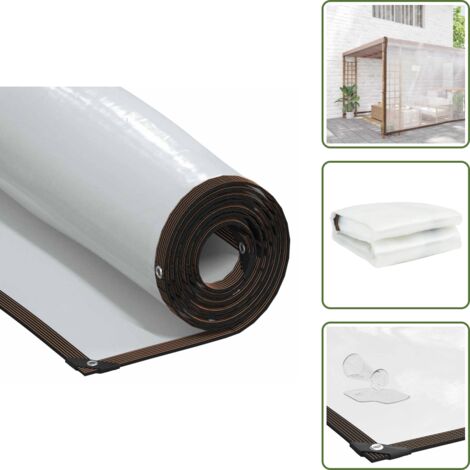 The Living Store Telone Trasparente con Occhielli 8x8 m in Polietilene - Copertura esterna