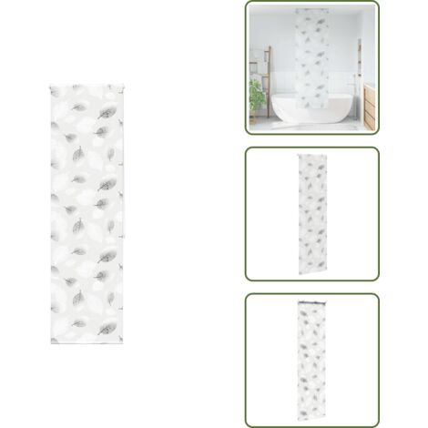 The Living Store Tenda a Rullo Doccia 70x240 cm Larghezza Tessuto 66 cm - Tenda a rullo