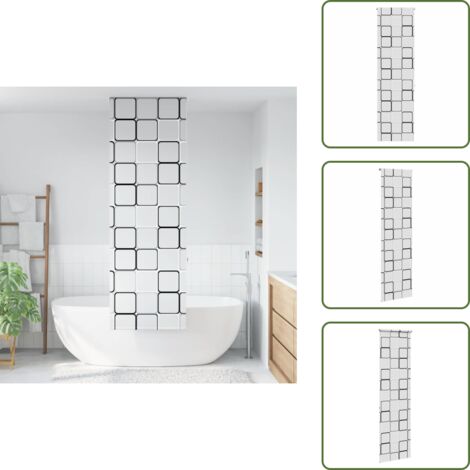 The Living Store Tenda a Rullo Doccia 80x240 cm Larghezza Tessuto 76 cm - Tenda a rullo