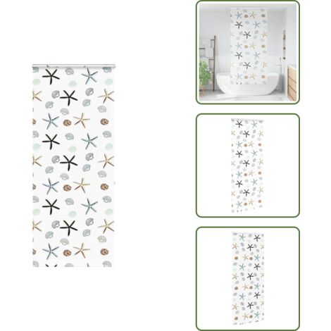 The Living Store Tenda a Rullo Doccia Cassonetto 110x240 cm Larghezza Tessuto - Tenda a rullo