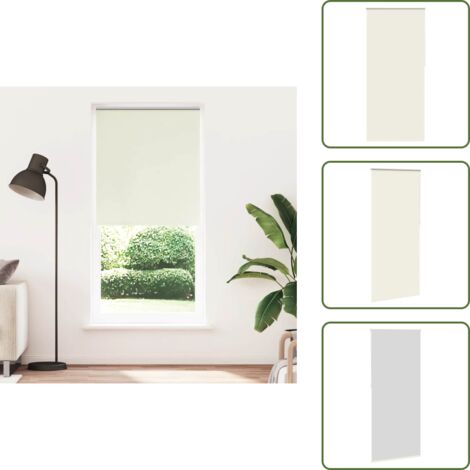 The Living Store Tenda a rullo oscurante 124,4x230 cm Tessuto Larghezza 120 cm bianco sporco - Tenda oscurante