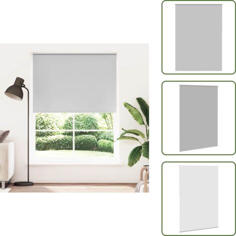 The Living Store Tenda a rullo oscurante 144,4x230 cm Tessuto Larghezza 140 cm grigio - Tenda a rullo