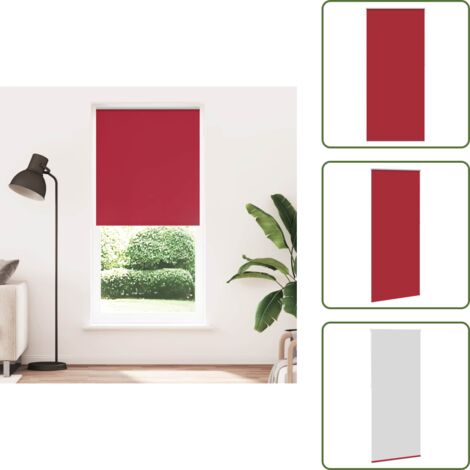 The Living Store Tenda a rullo oscurante 84,4x230 cm Tessuto Larghezza 80 cm rosso - Tenda oscurante