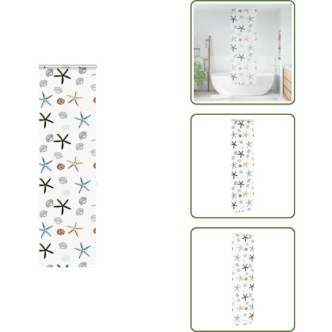 The Living Store Tenda a Rullo per Doccia Cassonetto 60x240 cm Larghezza Tessuto - Tenda a rullo