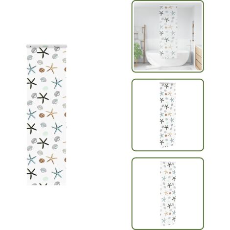 The Living Store Tenda a Rullo per Doccia Cassonetto 80x240 cm Larghezza Tessuto - Tenda a rullo