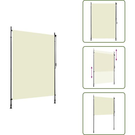 The Living Store Tenda a Rullo per Esterni 150x270 cm Crema - Tenda esterna