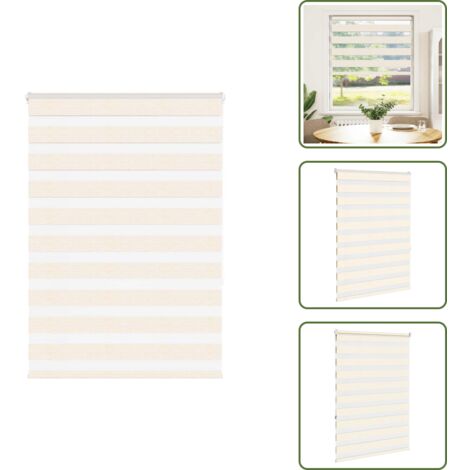 The Living Store Tenda a Rullo Zebra Larghezza Tessuto 100,9 cm Poliestere - Tenda zebrata