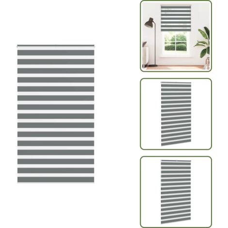 The Living Store Tenda a Rullo Zebra Larghezza Tessuto 120,9 cm Poliestere - Tenda zebrata