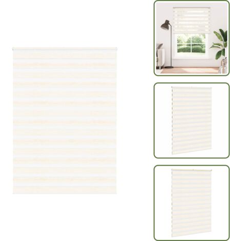 The Living Store Tenda a Rullo Zebra Larghezza Tessuto 150,9 cm Poliestere - Tenda zebrata