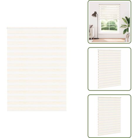 The Living Store Tenda a Rullo Zebra Larghezza Tessuto 150,9 cm Poliestere - Tenda zebrata