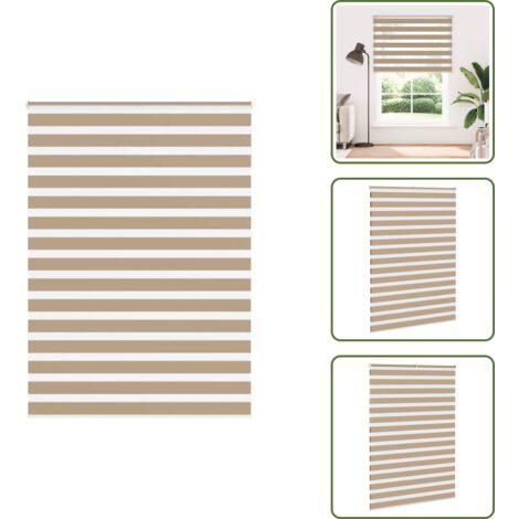 The Living Store Tenda a Rullo Zebra Larghezza Tessuto 155,9 cm Poliestere - Tenda zebrata