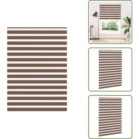 The Living Store Tenda a Rullo Zebra Larghezza Tessuto 160,9 cm Poliestere - Tenda zebrata