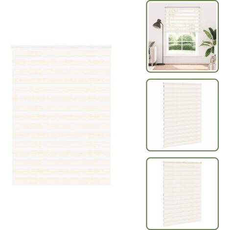 The Living Store Tenda a Rullo Zebra Larghezza Tessuto 160,9 cm Poliestere - Tenda zebrata