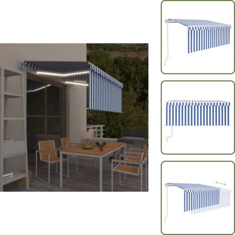 The Living Store Tenda Automatica con Sensore Vento 3,5x2,5m Arancione Marrone - Tenda da sole con sensore vento