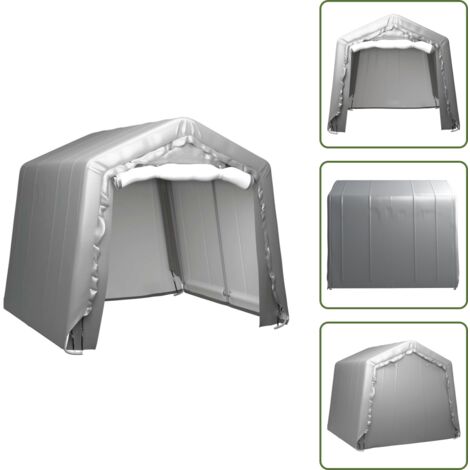 The Living Store Tenda Capannone 240x240 cm in Acciaio Grigio - Tenda per giardino