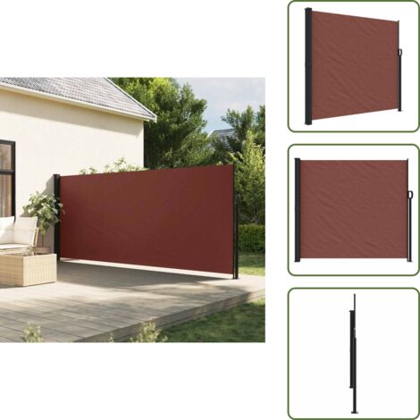 The Living Store Tenda da Sole Laterale Retrattile Marrone 180x300 cm - Ombreggiatura esterna
