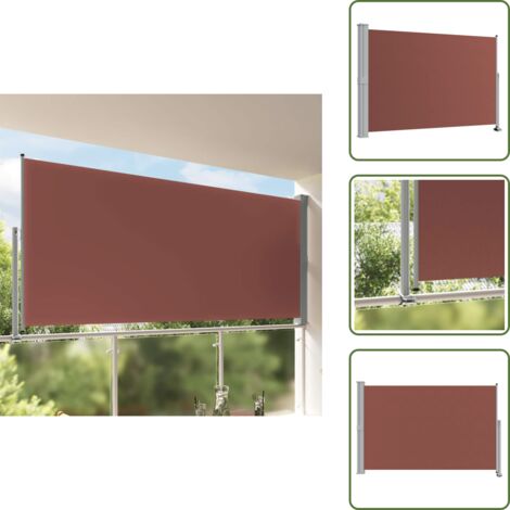 The Living Store Tenda Laterale Retrattile per Patio 160x300 cm Marrone - Tenda da sole