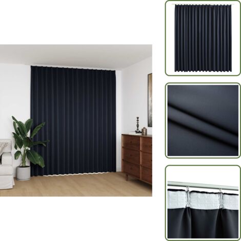 The Living Store Tenda Oscurante con Ganci Antracite 290x245 cm - Tenda per salotto