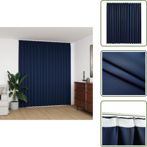 The Living Store Tenda Oscurante con Ganci Blu 290x245 cm - Tenda da salotto