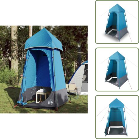 The Living Store Tenda per Toilette Blu Impermeabile - Tenda da doccia