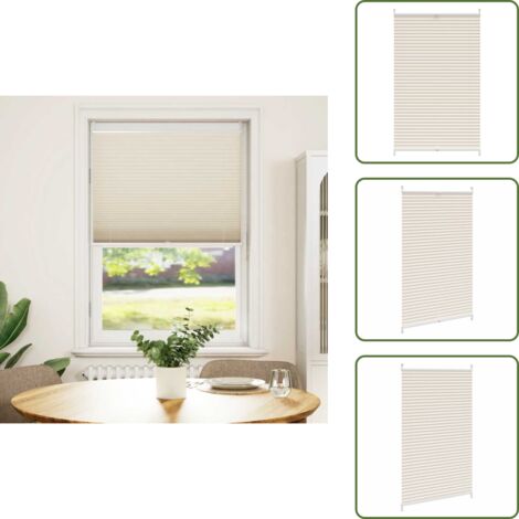 The Living Store Tenda Plissettata 90x100 cm Crema - Tenda privacy