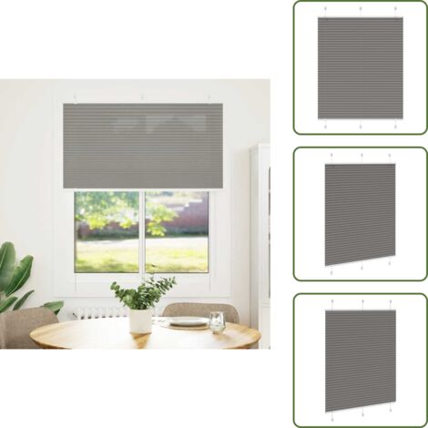The Living Store Tenda Plissettata Antracite 110x100cm Larghezza Tessuto 109,4cm - Privacy